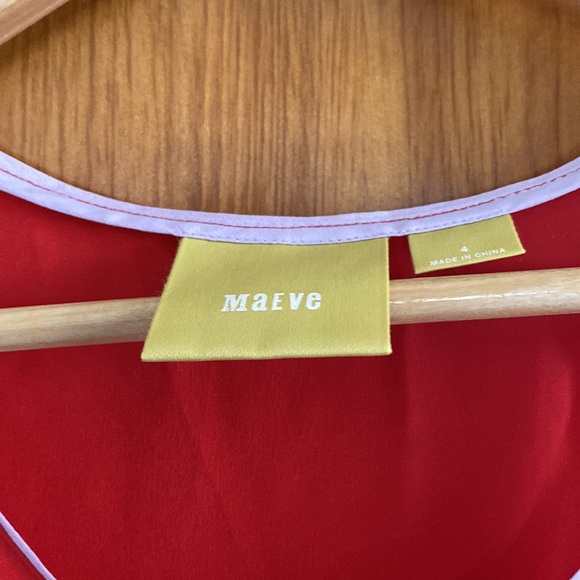 - Silk! Maeve Anthropologie size 4 color block silk shirt - Picture 2 of 6